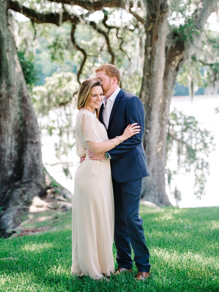 Sunset engagement session at Wachesaw Plantation Murrells Inlet SC