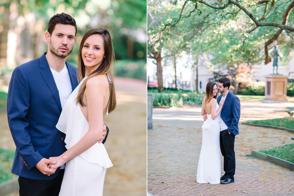Downtown Charleston Engagement Pictures | Cobblestone Streets Engagement Photos and Ideas by Pasha Belman