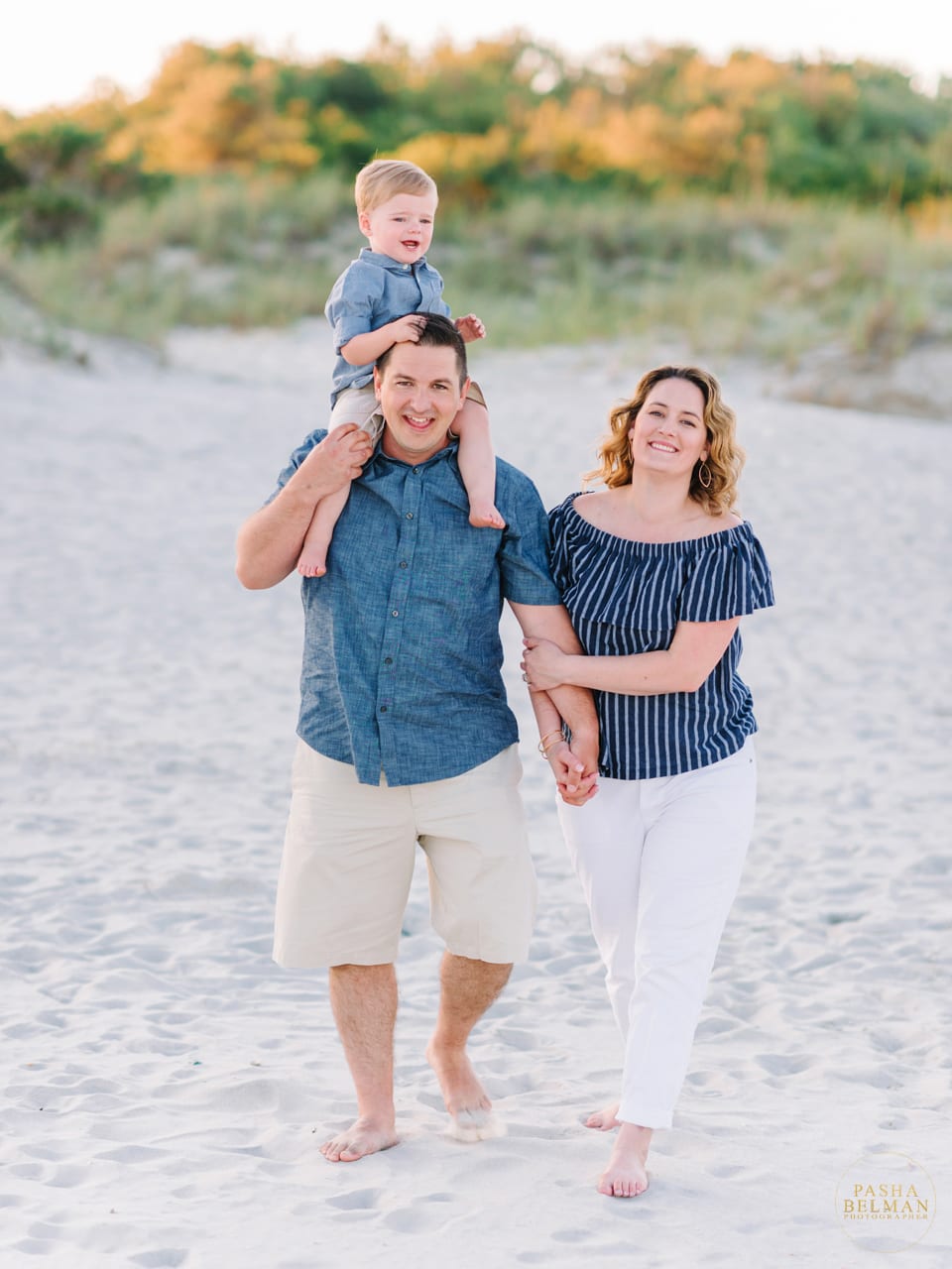 Family Beach Portraits at Sunset in Myrtle Beach by Myrtle Beach Photographer Pasha Belman