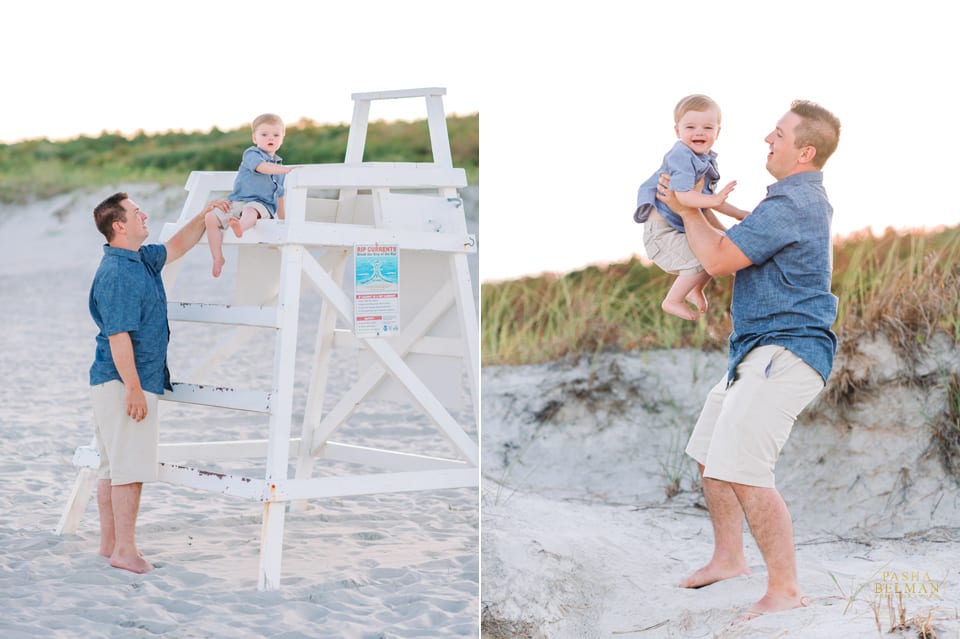 Family Beach Portraits at Sunset in Myrtle Beach by Myrtle Beach Photographer Pasha Belman