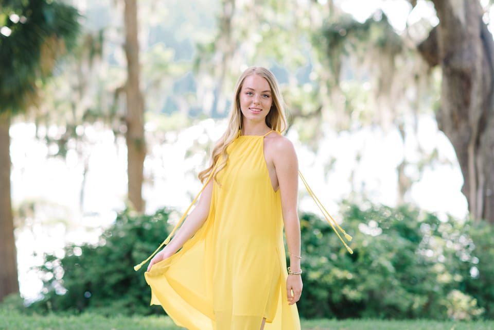Senior Girls Look Inspiration - Yellow Layered Maxi Dress