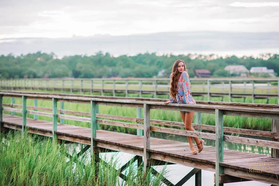 Senior photos in Pawleys Island SC photographed by Pasha Belman with natural coastal light