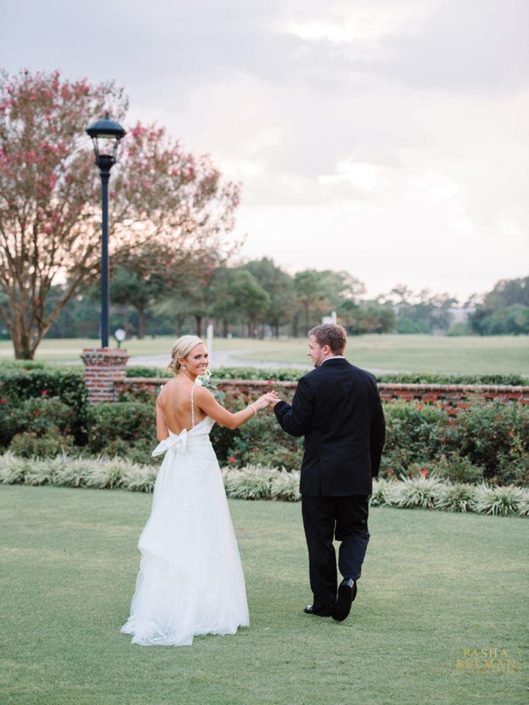 Bride and groom at Pine Lakes Country Club Myrtle Beach wedding photography