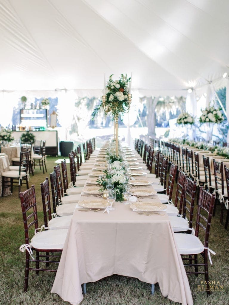 Pawleys Island Gold and White Summer Wedding at Caledonia Golf and Fish Club
