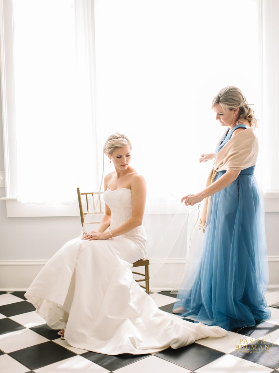 Bride and Sister during a wedding in Myrtle Beach - Pine Lakes Country Club Myrtle Beach Wedding Photographer