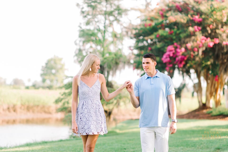Romantic Caledonia Golf and Fish Club Engagement Session by top Myrtle Beach Wedding Photographers