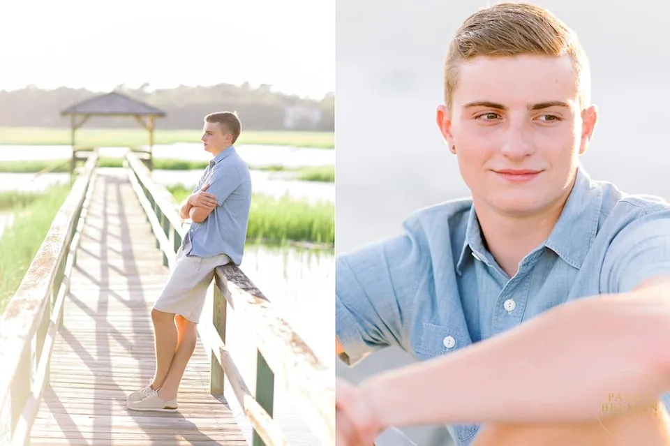 Senior guy candid moment walking near Murrells Inlet by Pasha Belman
