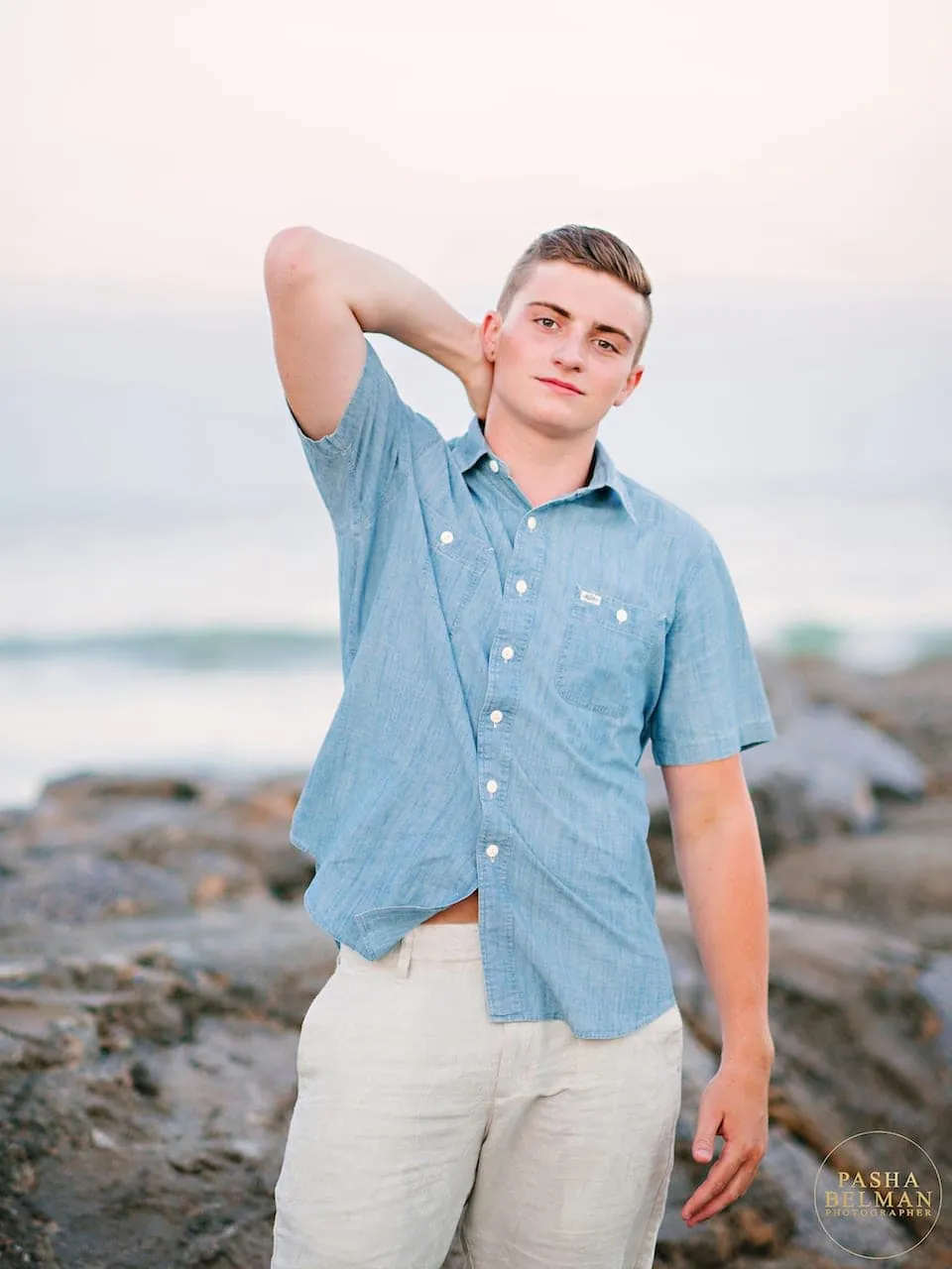 Senior guy portrait near Murrells Inlet marsh by Pasha Belman
