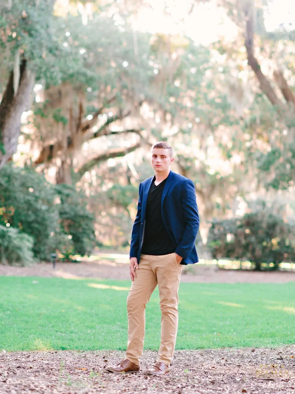 Senior guy portrait on a marsh boardwalk near Murrells Inlet