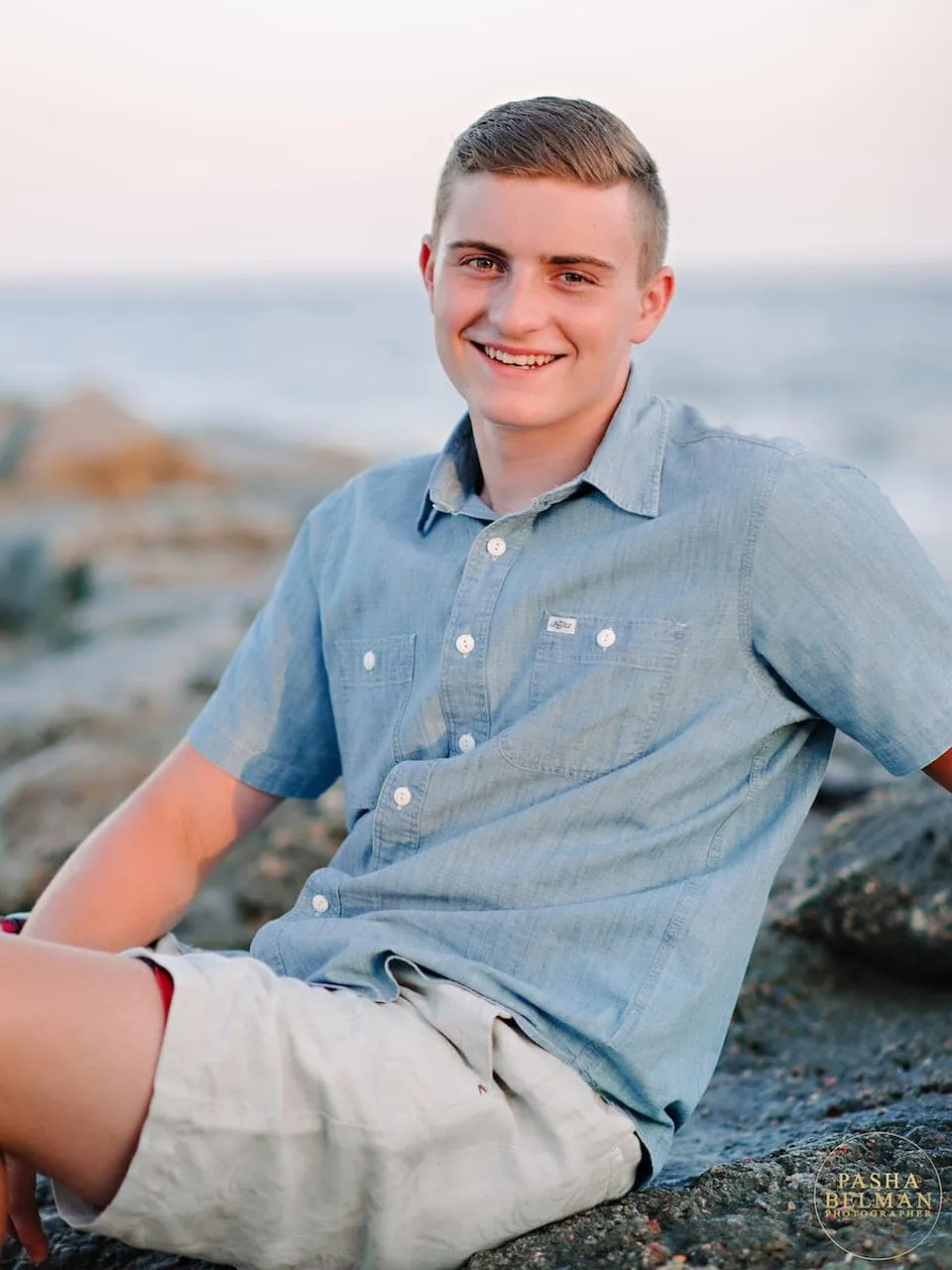 Senior guy portrait under Spanish moss near Pawleys Island