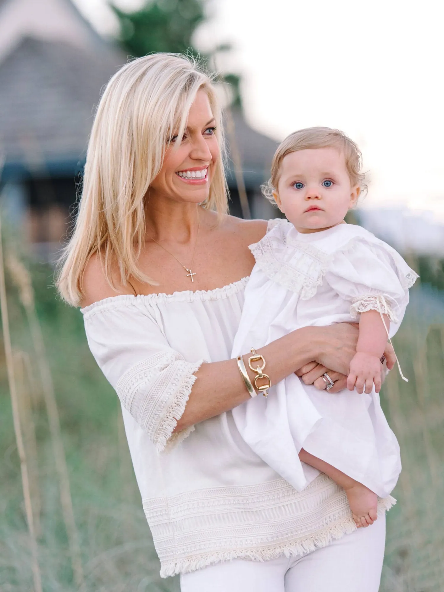 Family Beach Photos at Debordieu Beach Home by Top Family Photographer