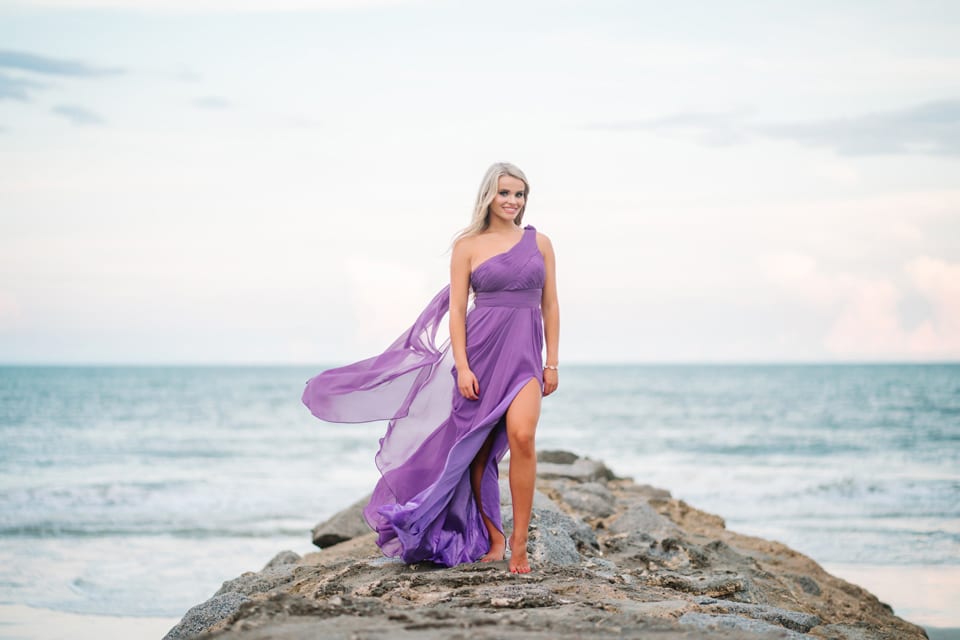 A Purple Dress Senior Session in Myrtle Beach - Top Senior Photographer - Senior Pictures in Myrtle Beach