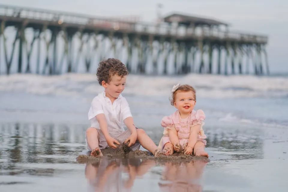 Myrtle Beach Family Pictures Under Pier - Myrtle Beach Family Photographer