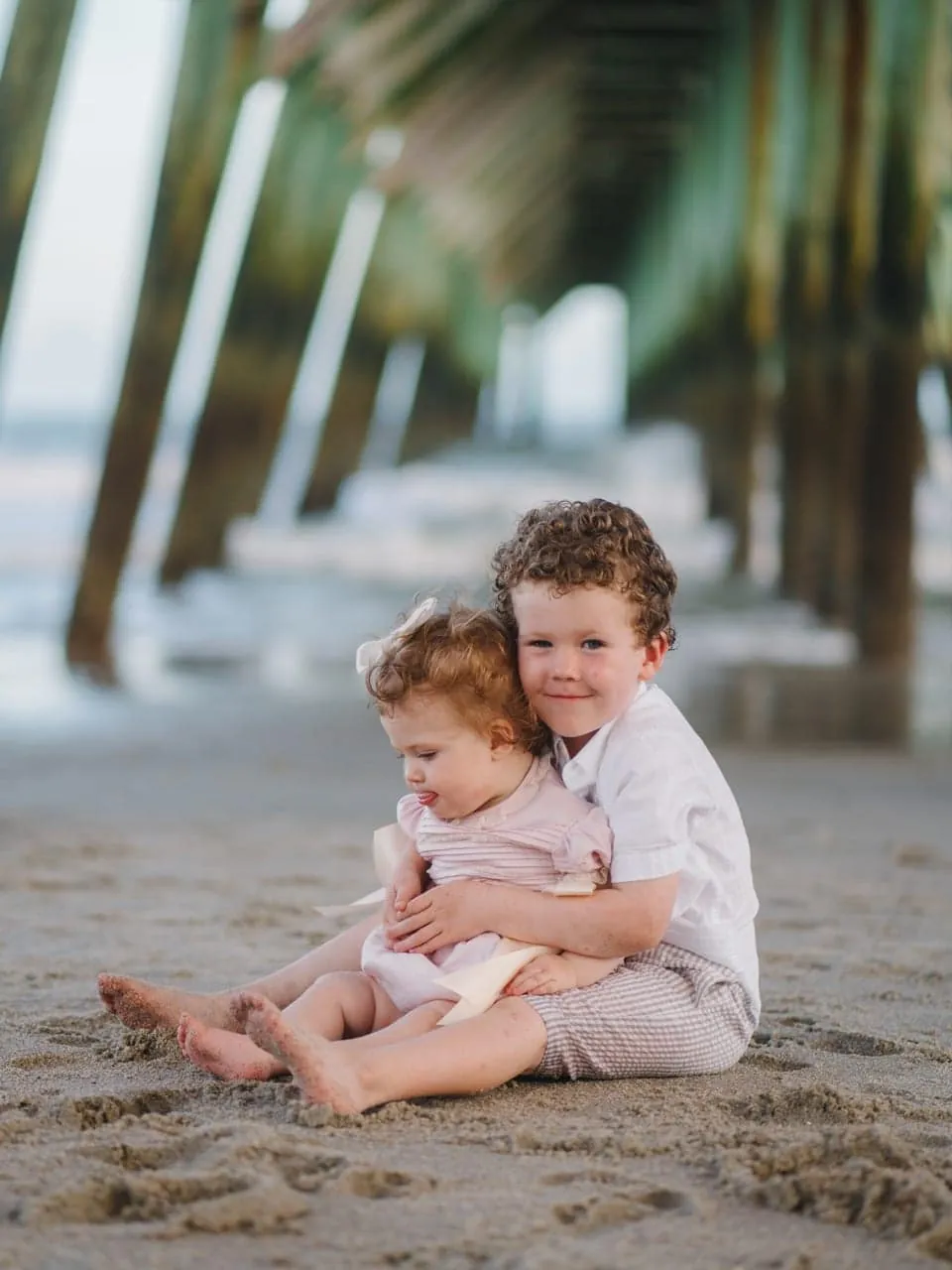 Myrtle Beach Family Pictures Under Pier - Myrtle Beach State Park Family Photographer