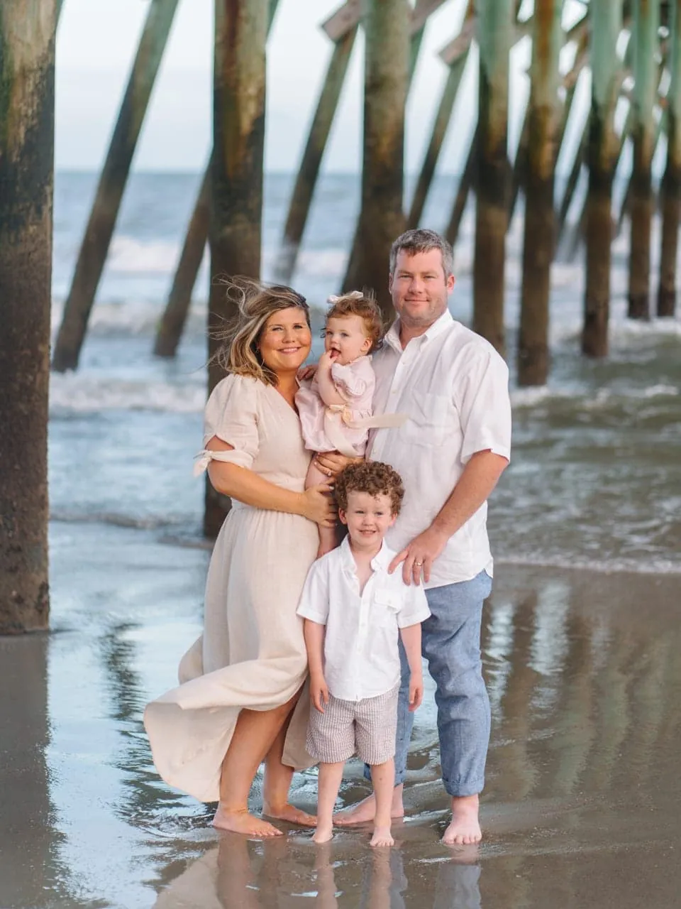Myrtle Beach Family Pictures Under Pier - Myrtle Beach State Park Family Photographer