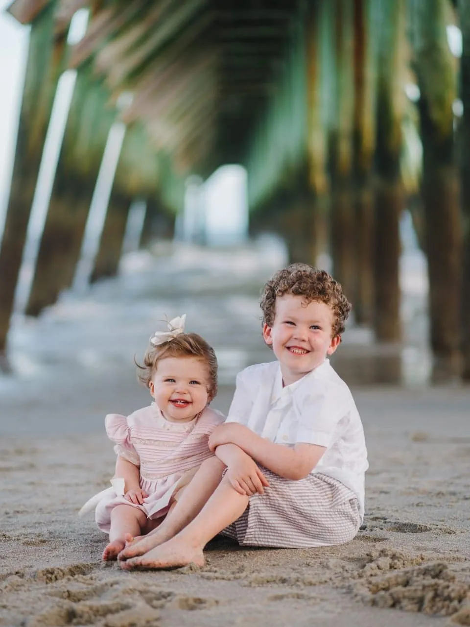 Myrtle Beach Family Pictures Under Pier - Myrtle Beach State Park Family Photographer