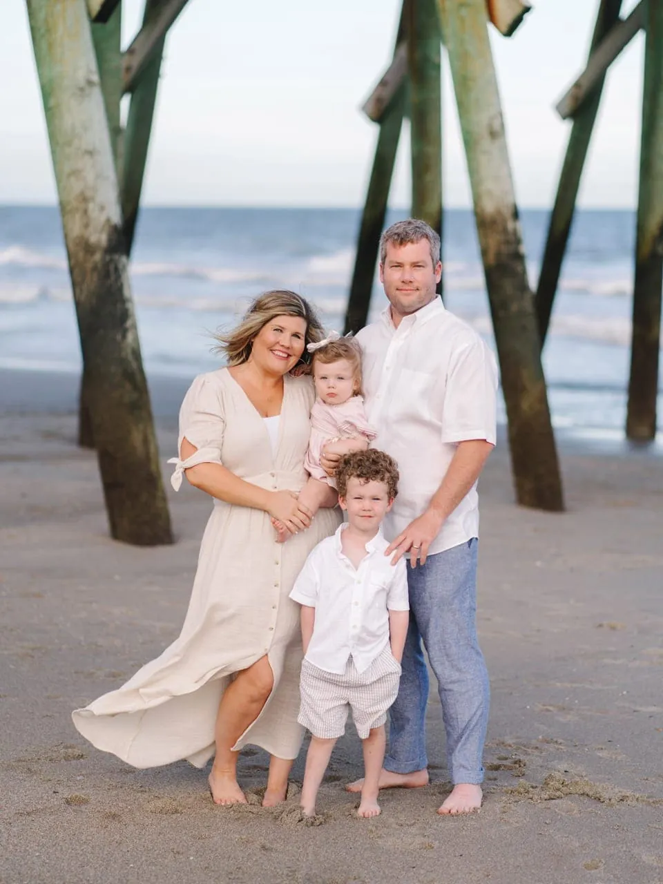 Myrtle Beach Family Pictures Under Pier - Myrtle Beach State Park Family Photographer