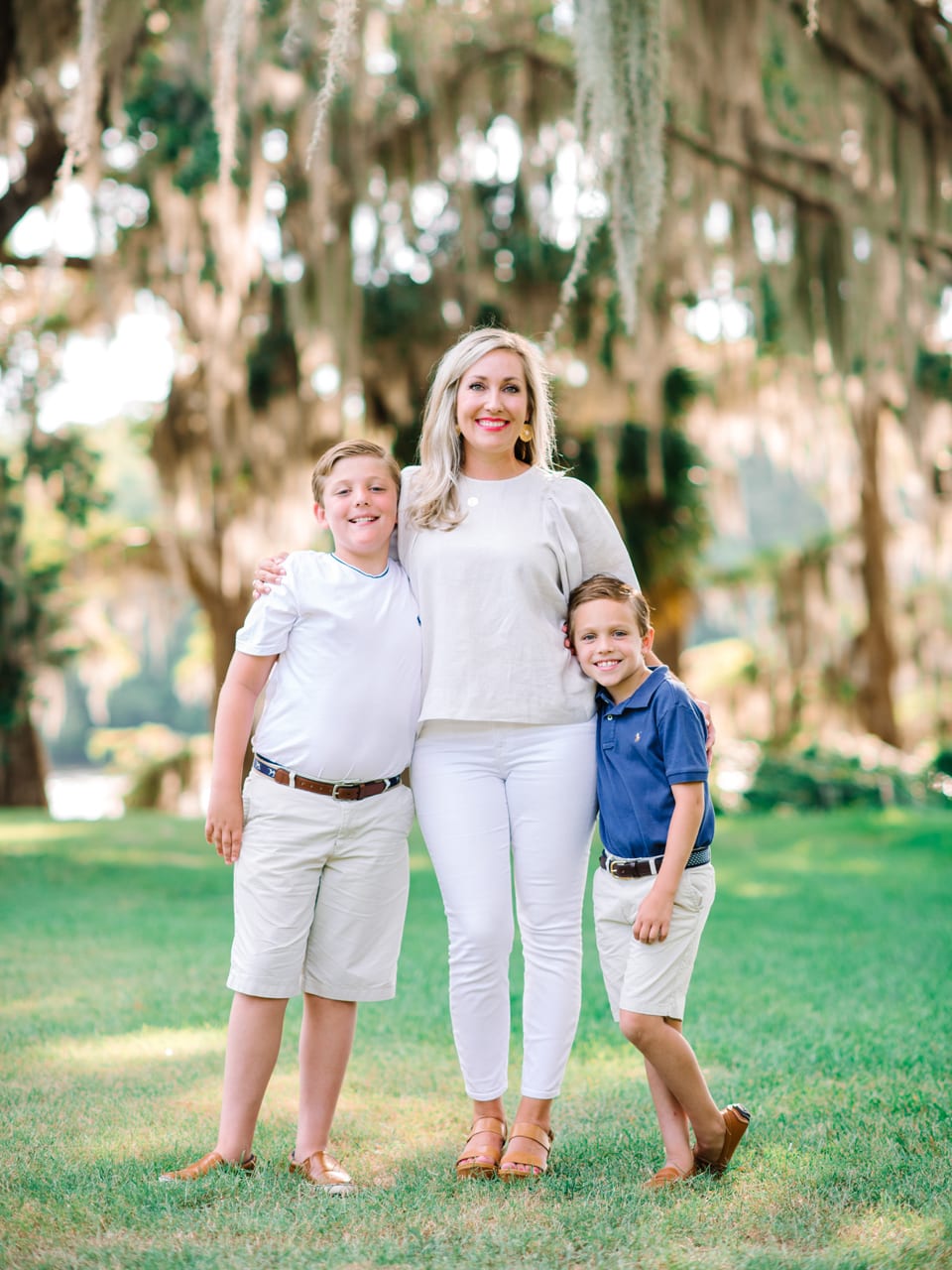 Murrells Inlet Sunset Family Portraits with Spanish Moss