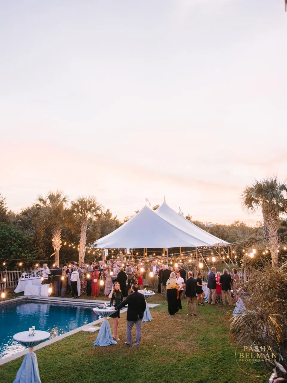 Debordieu Colony Rehearsal Dinner Photos - Private Beach Front Home Rehersal Dinner Pictures