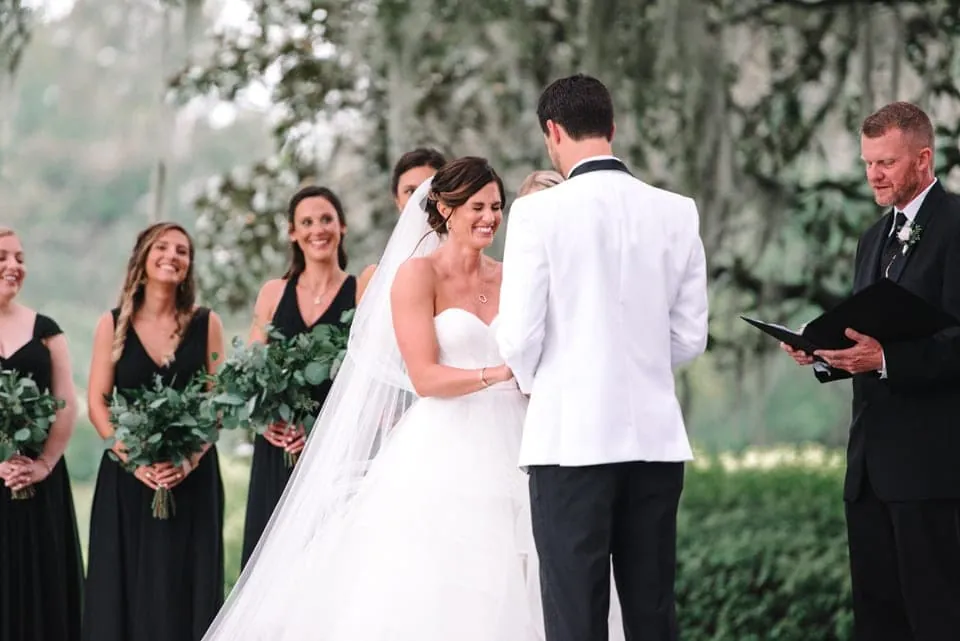 Elegant wedding ceremony at Middleton Place Charleston South Carolina