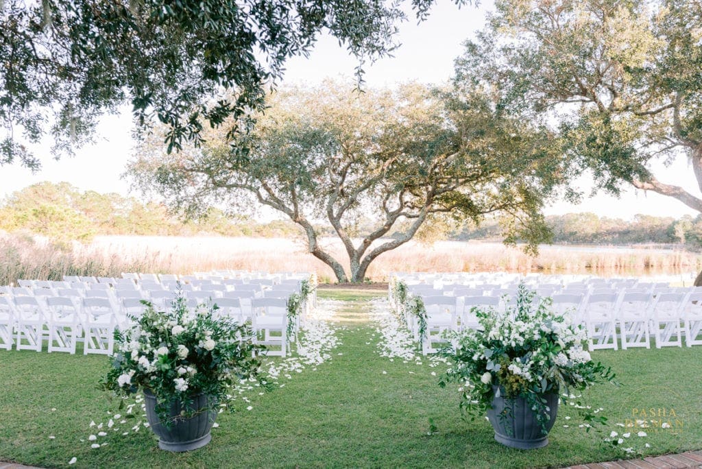 Outdoor ceremony at Debordieu Colony Club Georgetown SC Pasha Belman