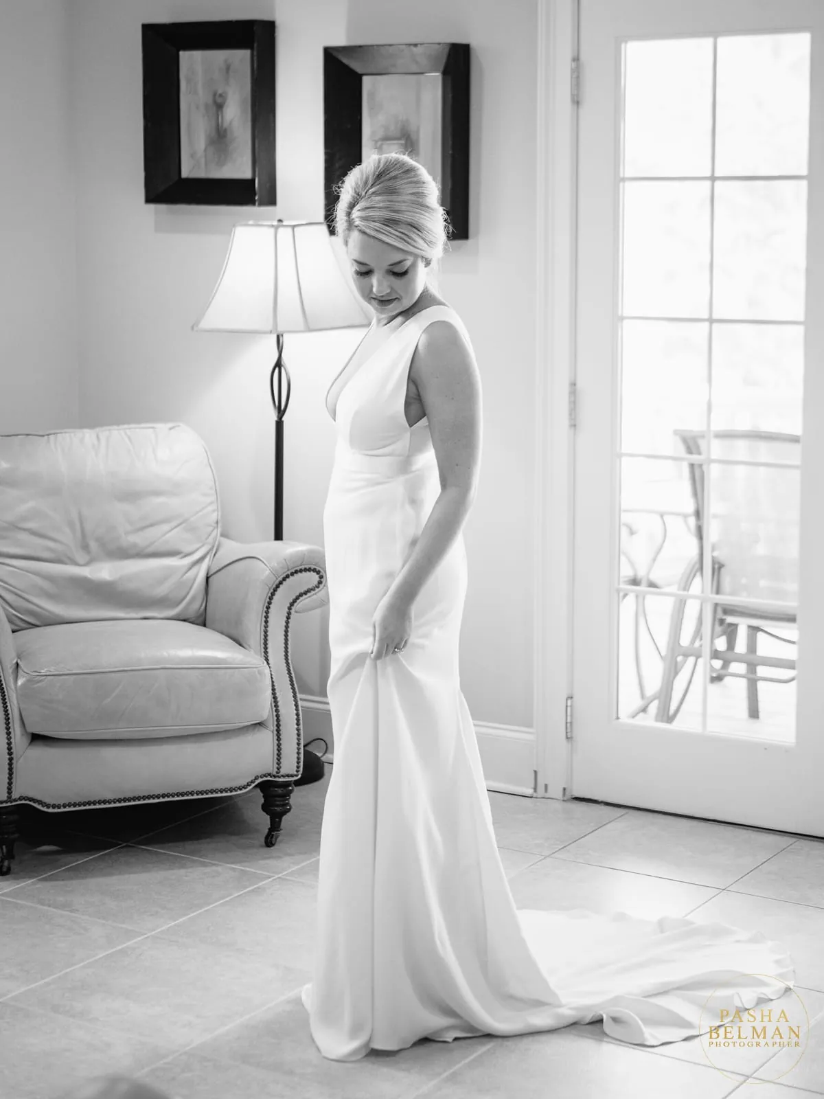 Wedding dress details at Debordieu Colony Club Georgetown South Carolina