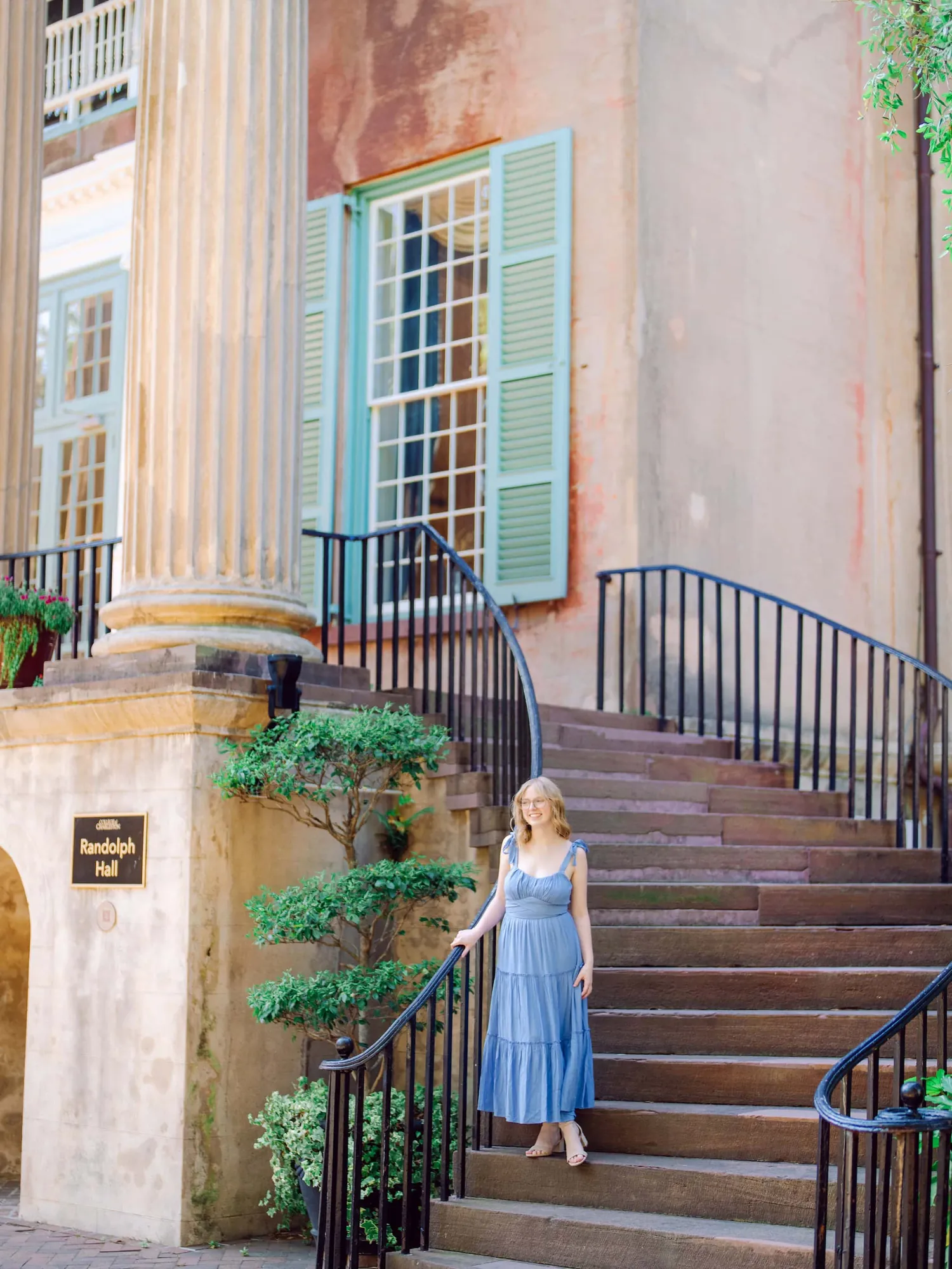 College of Charleston graduation photos at Rainbow Row