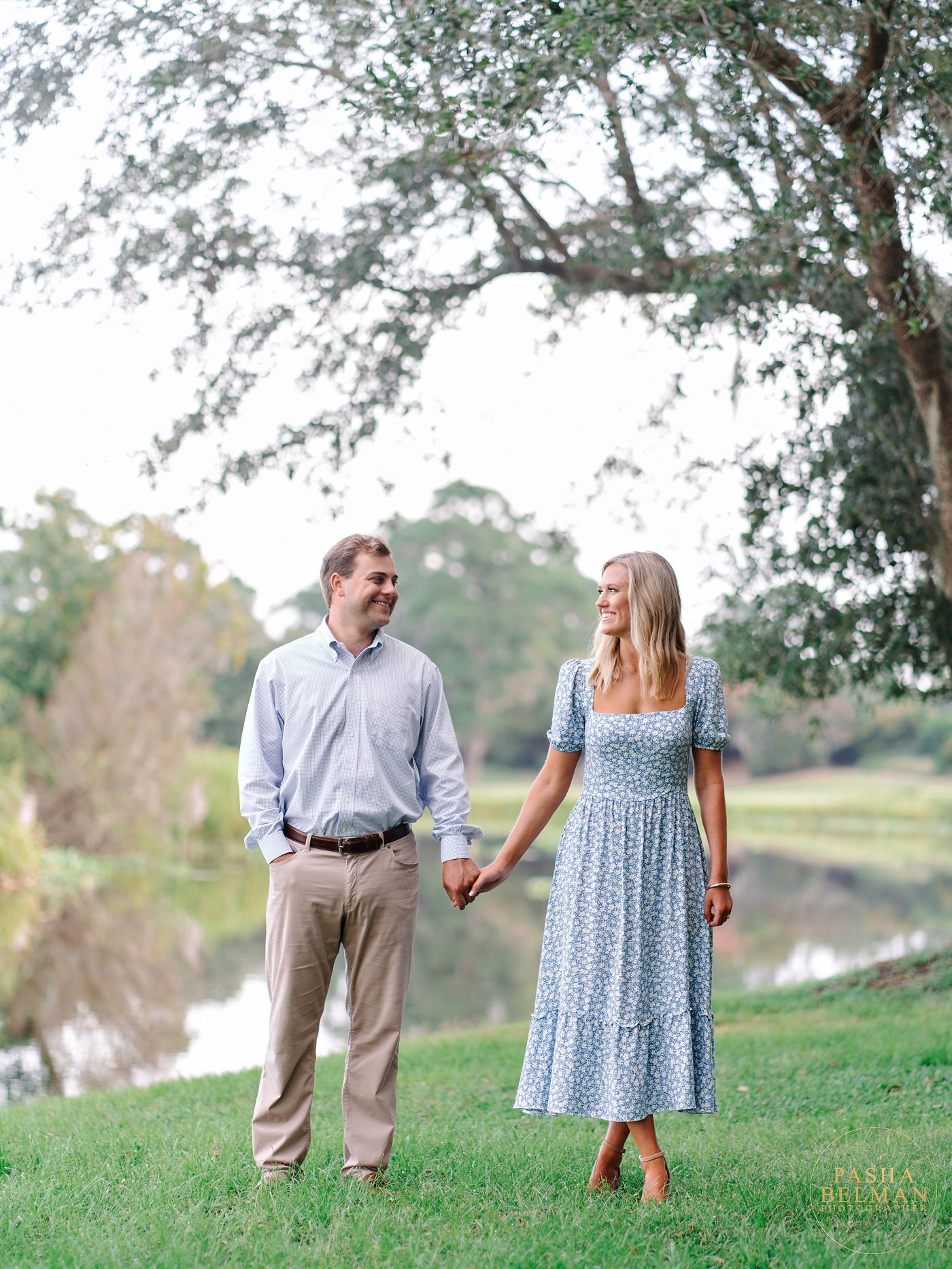 Fun Engagement Photography Session in Pawleys Island at Caledonia Golf and Fish Club