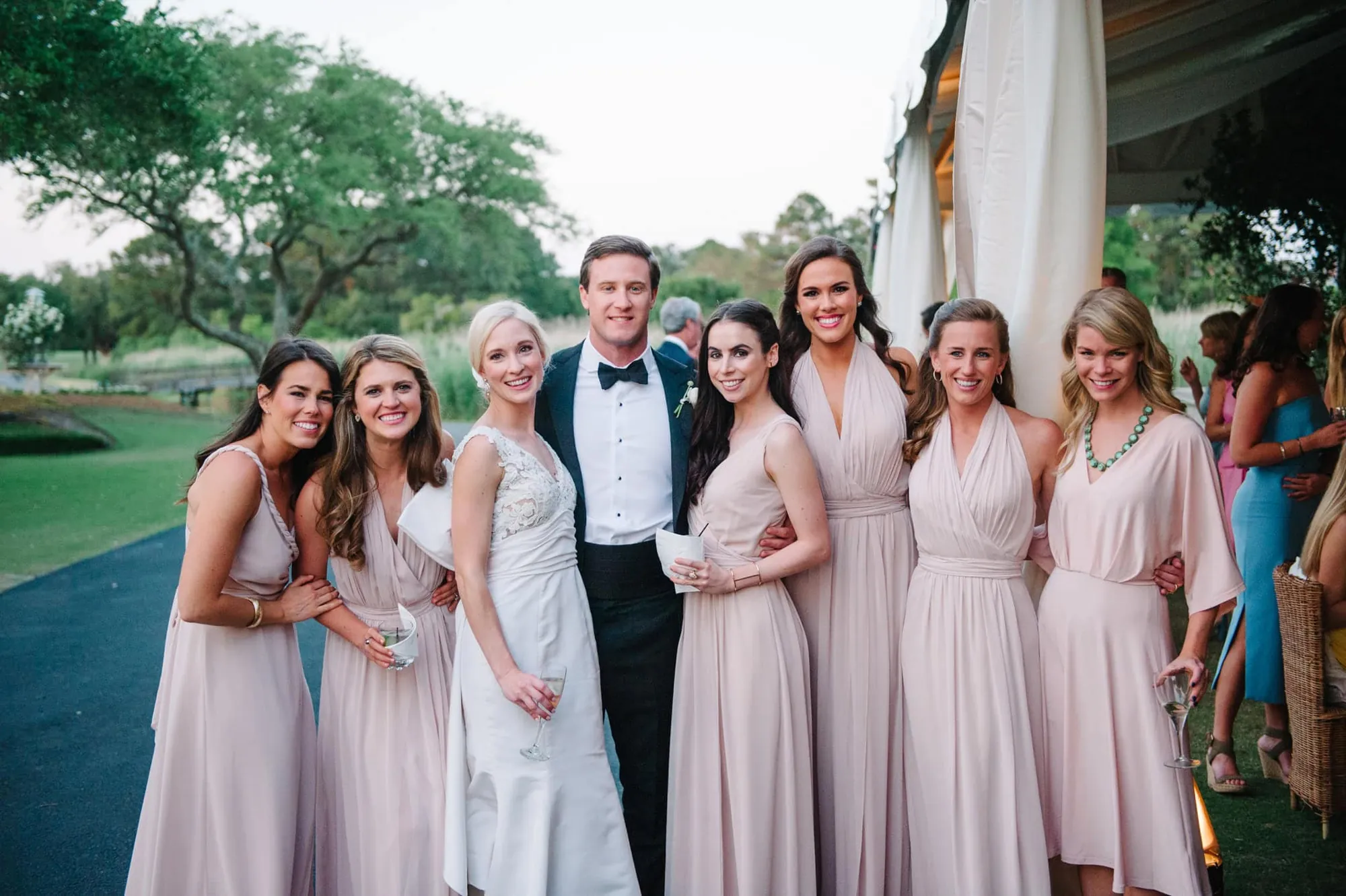 Evening portraits at Debordieu Colony Club Georgetown South Carolina wedding