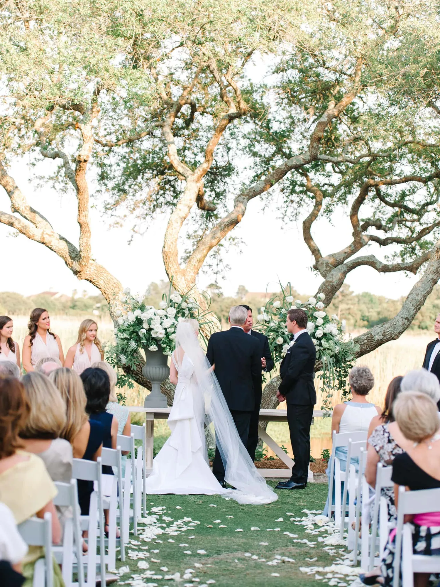 First kiss at Debordieu Colony Club wedding Georgetown South Carolina