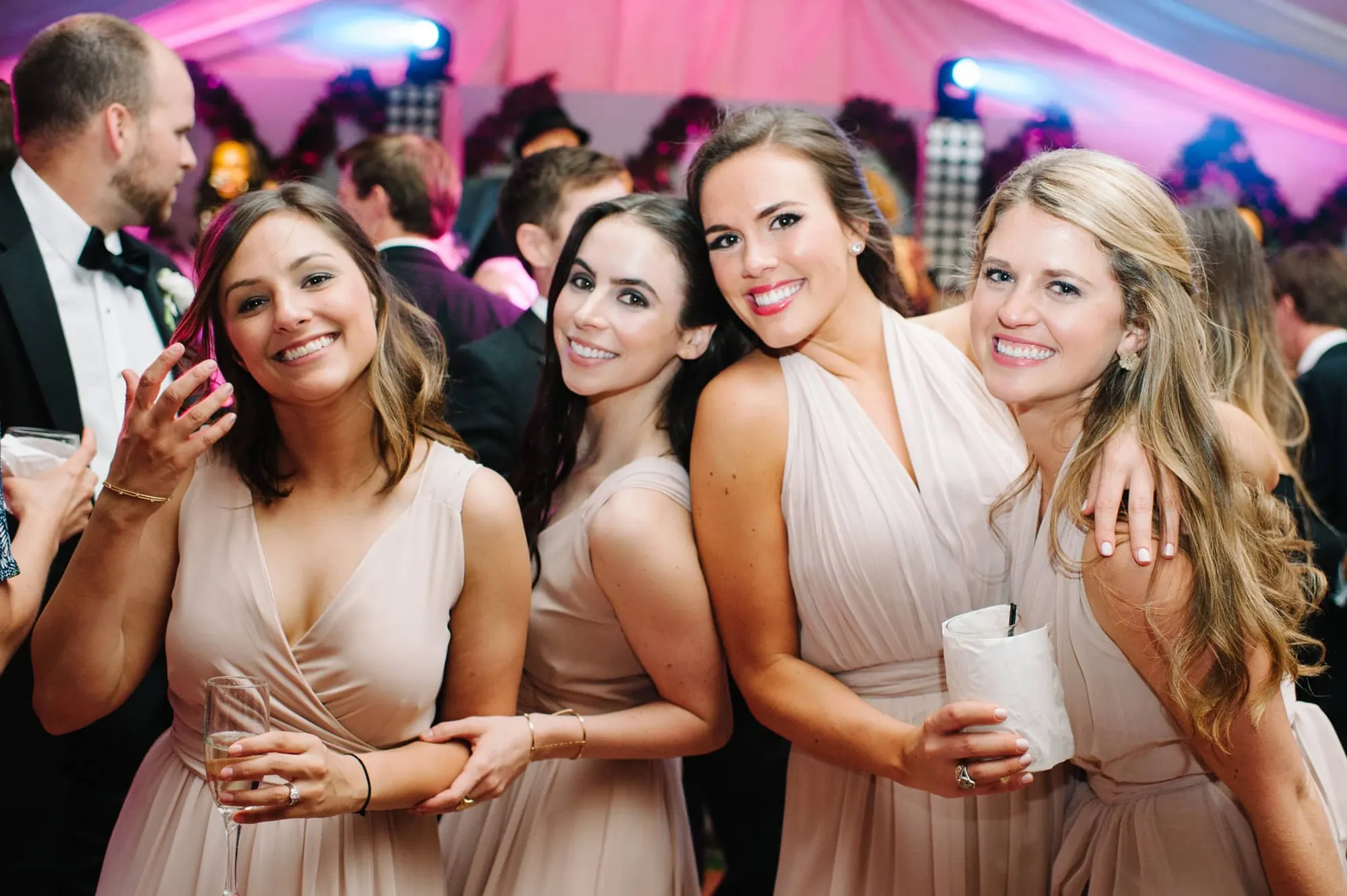 Guests dancing at Debordieu Colony Club wedding Georgetown South Carolina