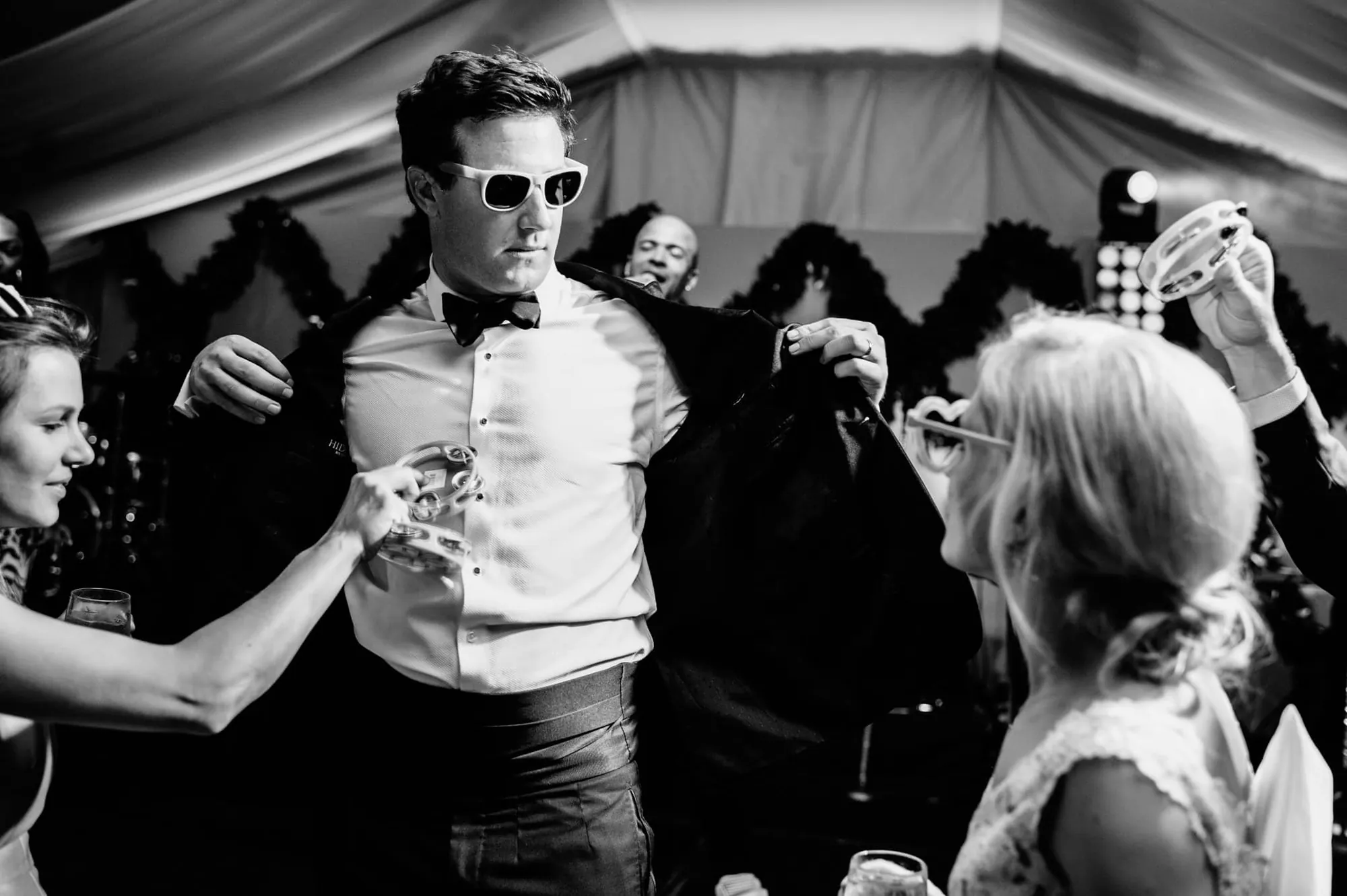 Late night reception at Debordieu Colony Club South Carolina wedding photos