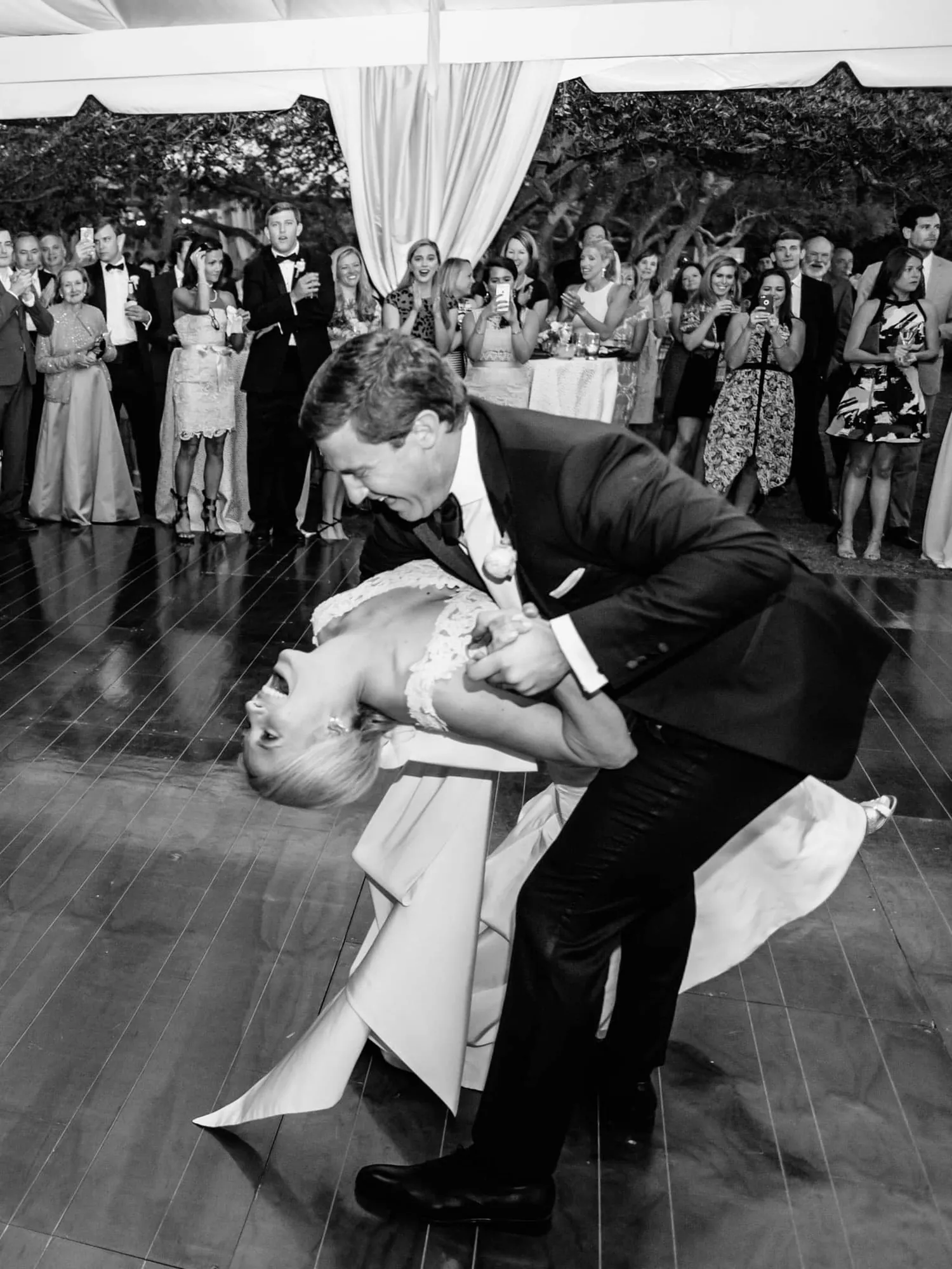 Reception dancing at Debordieu Colony Club South Carolina wedding photography