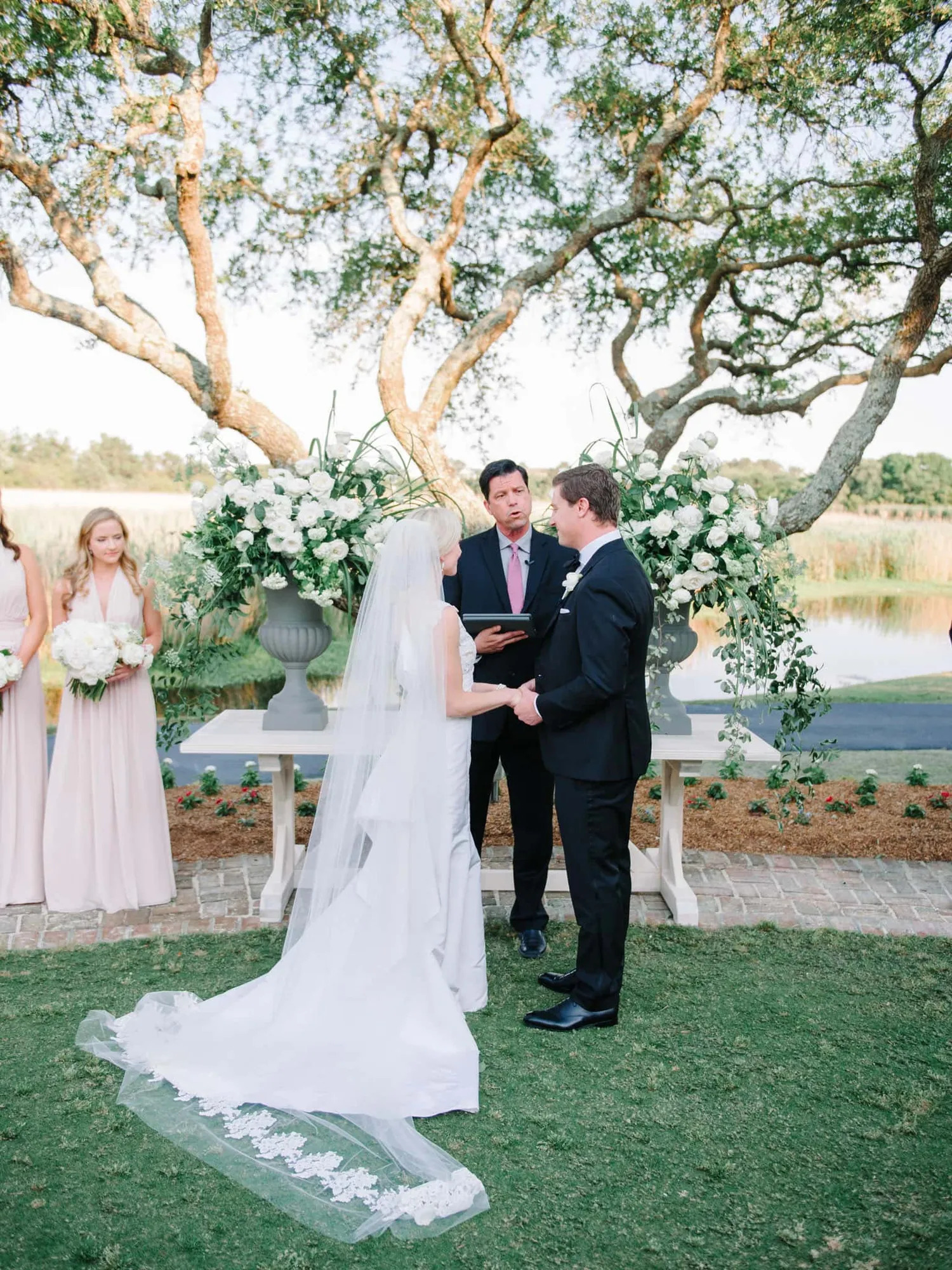 Recessional photography at Debordieu Colony Club Georgetown SC wedding