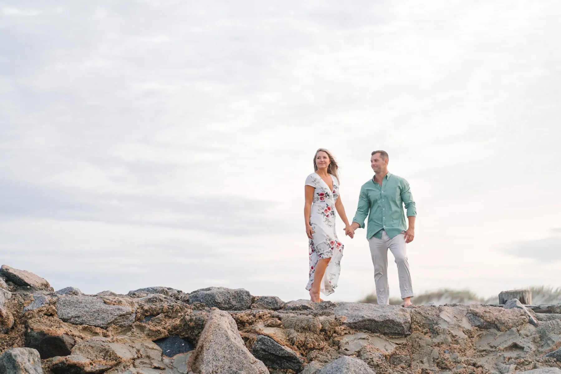 Pawleys Island Engagement Photos at the Beach - Pawleys Island Engagement Photos