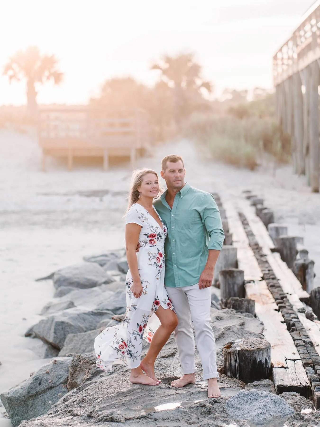 Pawleys Island Engagement Photos at the Beach - Pawleys Island Engagement Photos