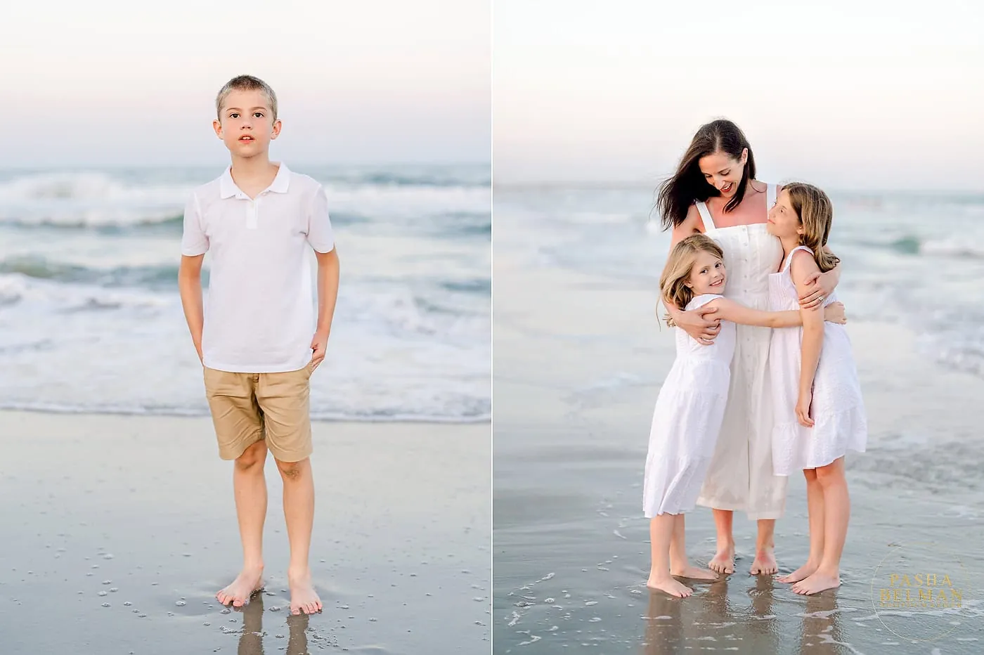 Parents and children together during the Maher family beach photo session
