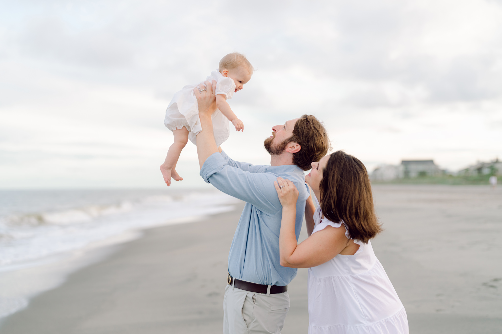 Pawleys Island Family Photographer - Newborn and Family Beach Session at Litchfield Beach 