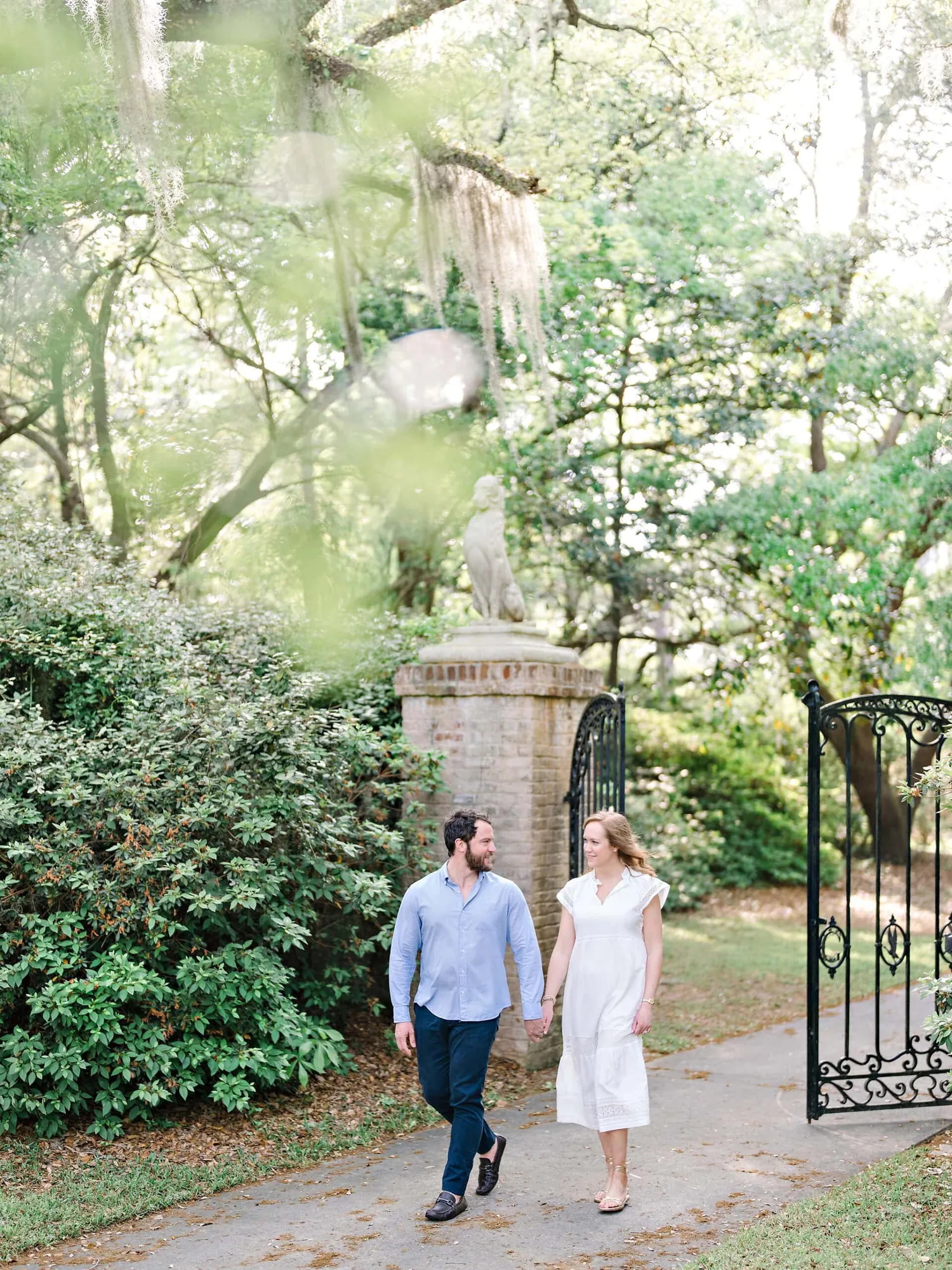 Brookgreen Gardens Engagement Photos on Pawleys Island