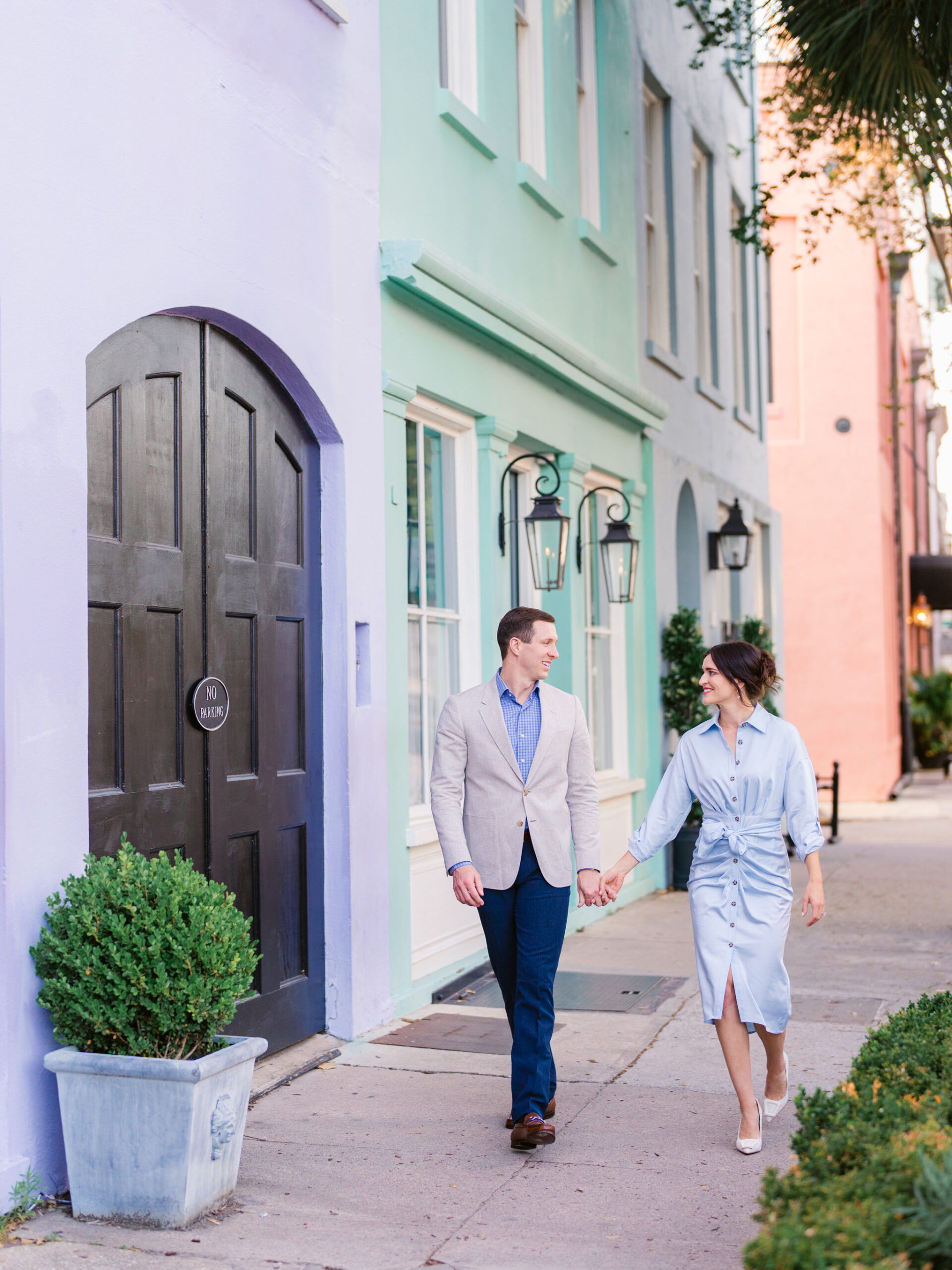 Rainbow Row Engagement Session | Charleston, SC | Luxury Engagement Photos in Charleston 