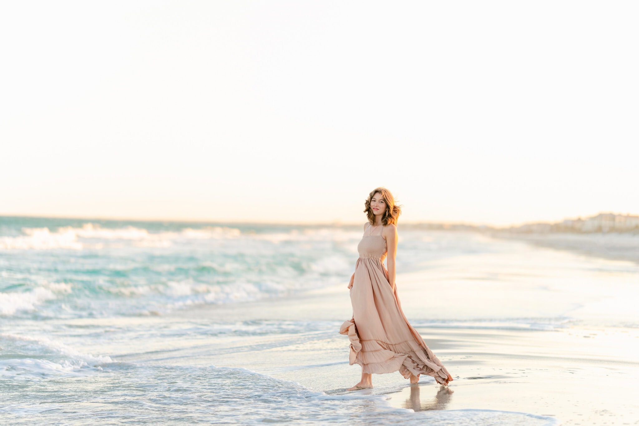 Sunset Senior Portrait Session at Huntington Beach State Park