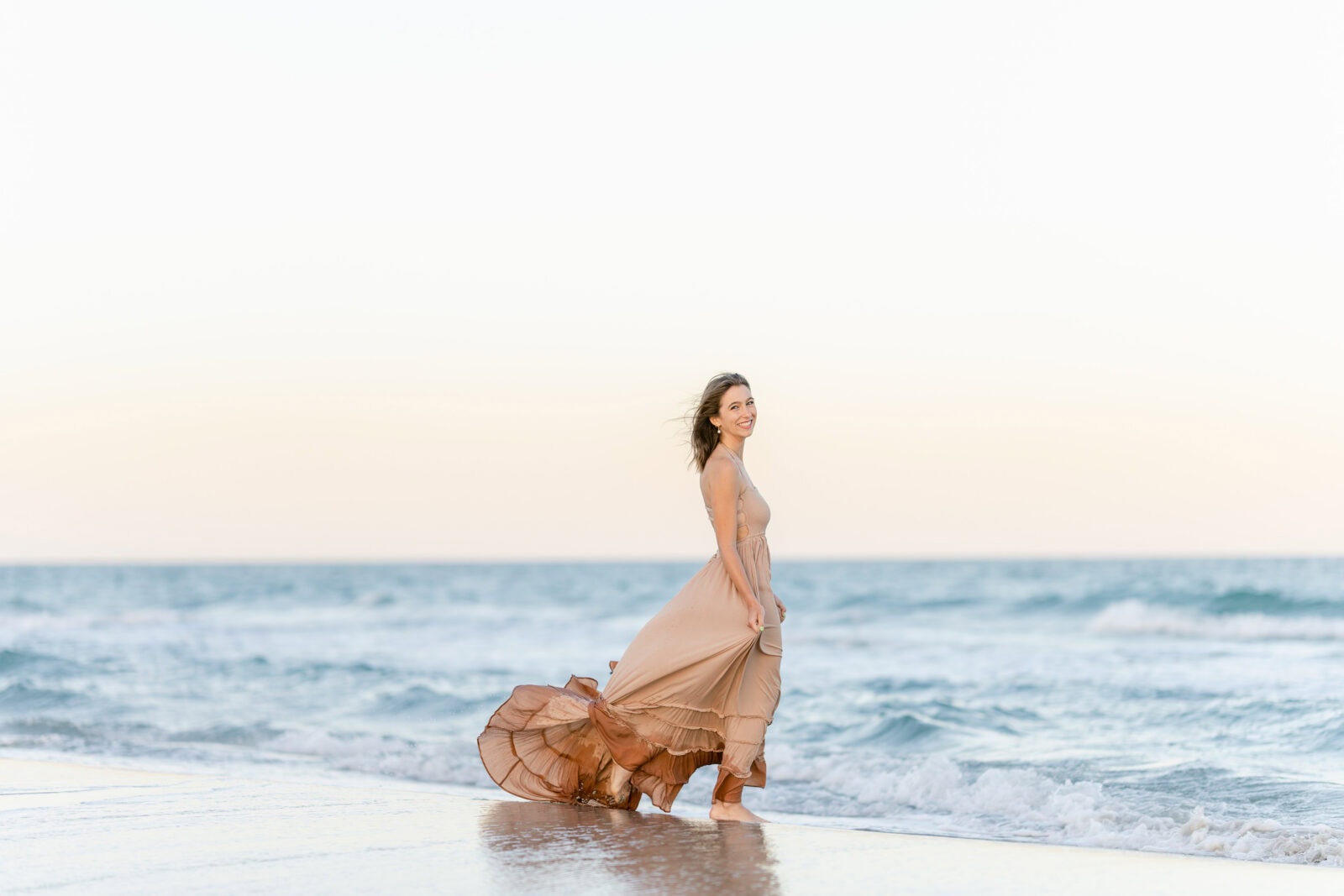 Sunset Senior Portrait Session at Huntington Beach State Park