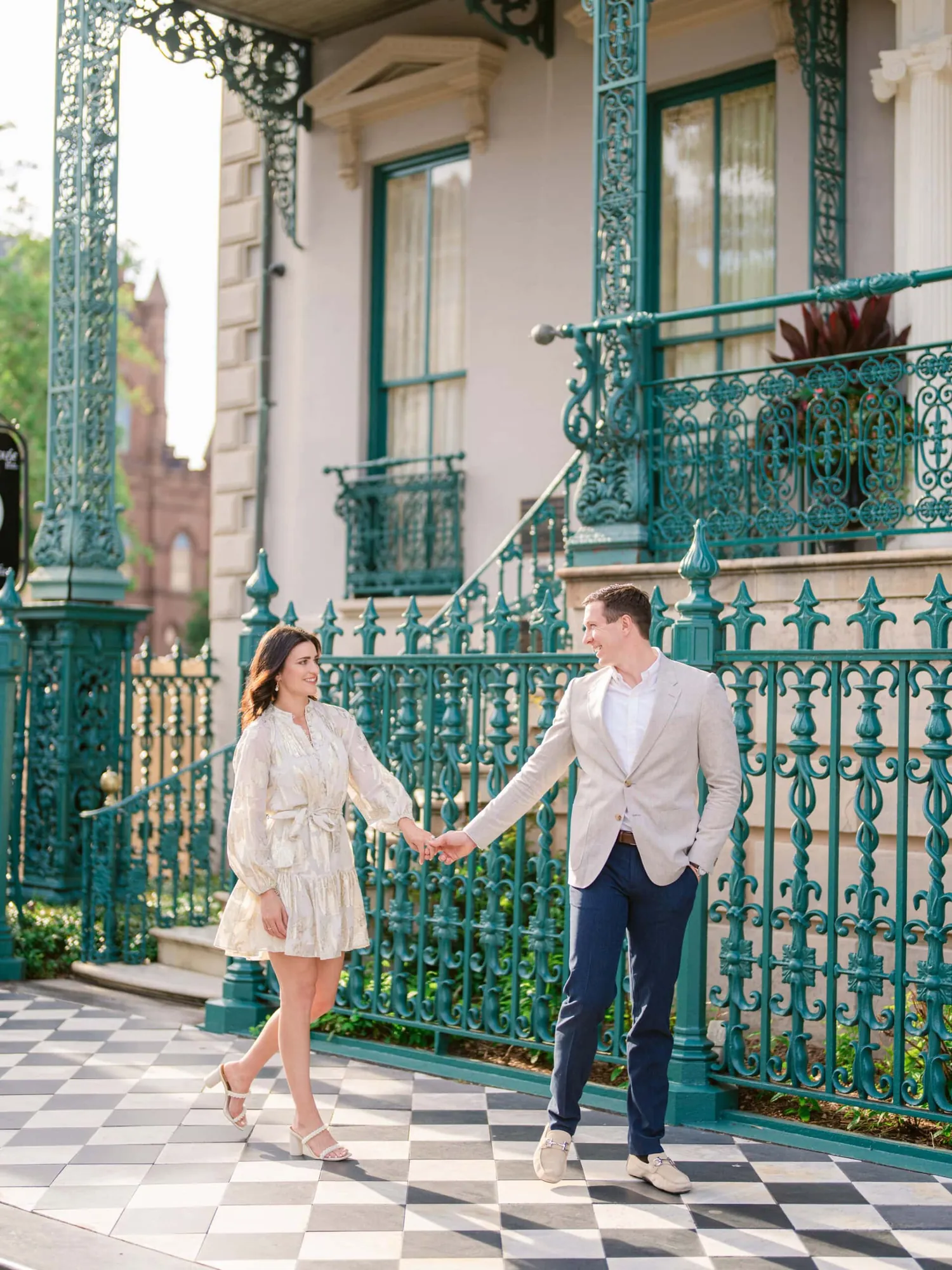 Charleston Battery and Rainbow Row Luxury Engagement Session Photos