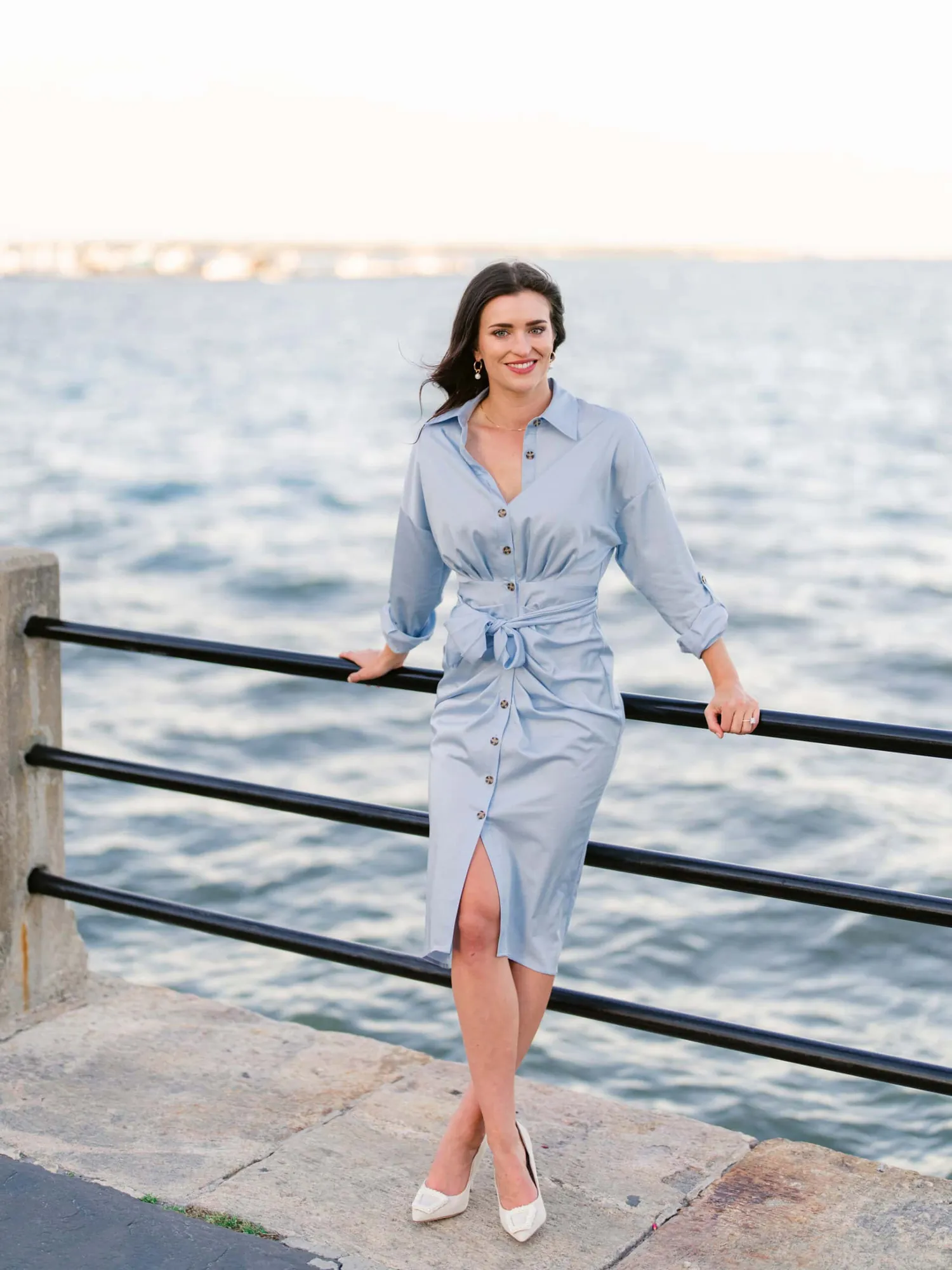 Charleston Battery and Rainbow Row Luxury Engagement Session Photos