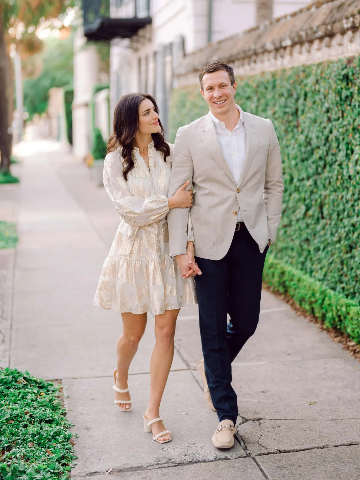 Charleston Battery and Rainbow Row Luxury Engagement Session Photos