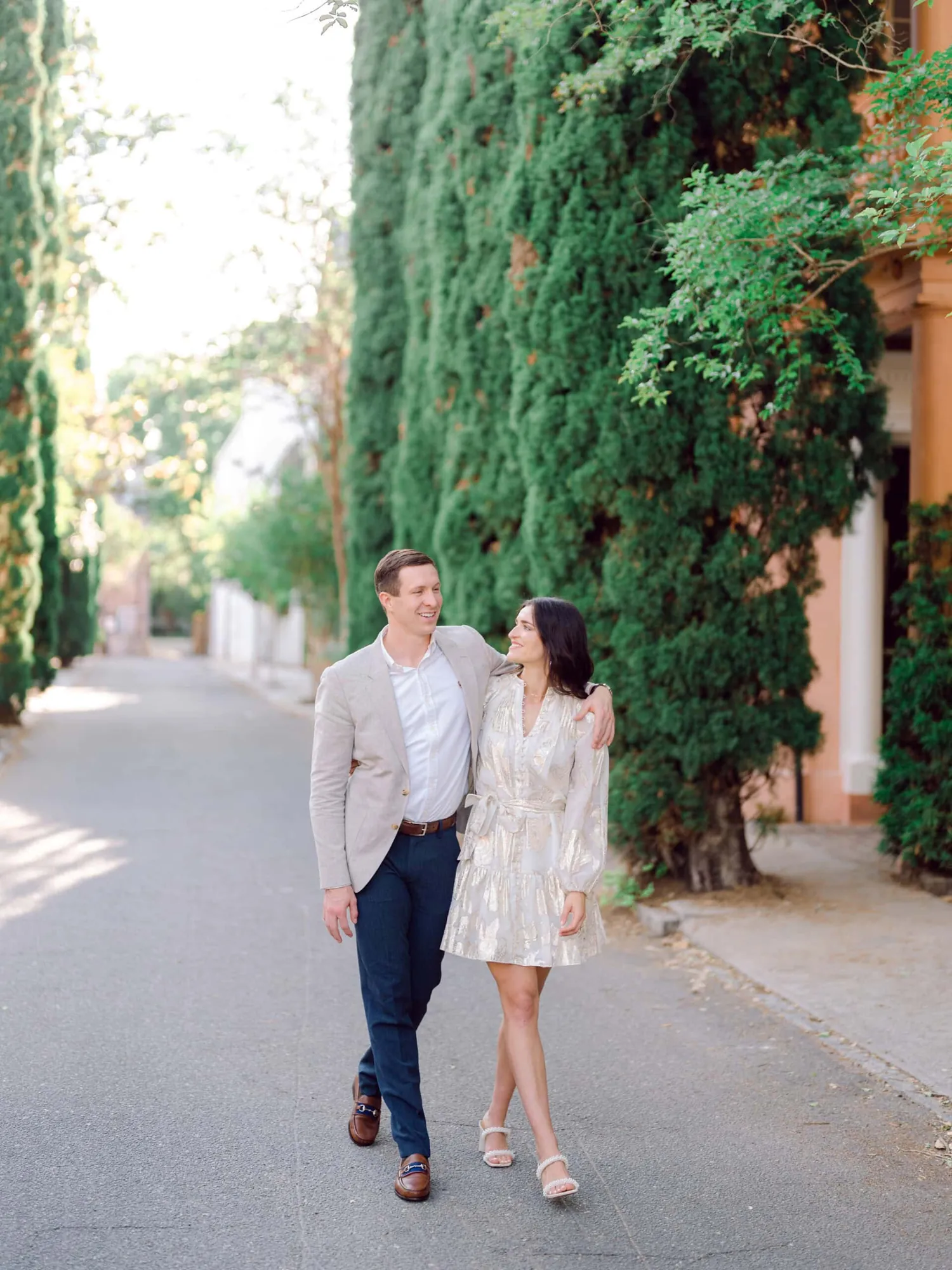 Charleston Battery and Rainbow Row Luxury Engagement Session Photos