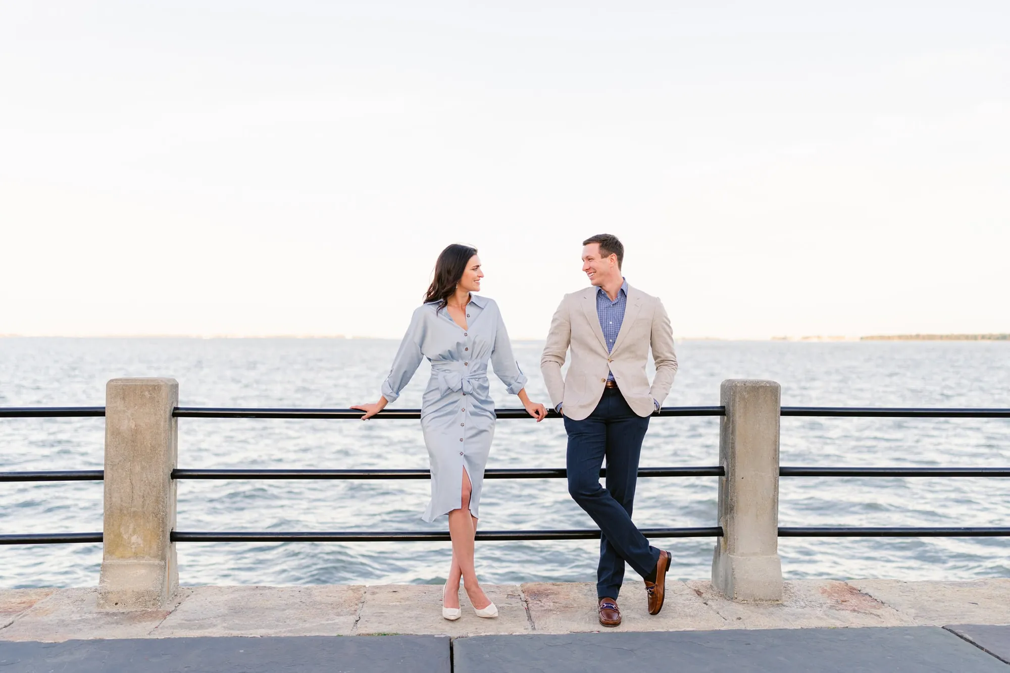 Charleston Battery and Rainbow Row Luxury Engagement Session Photos