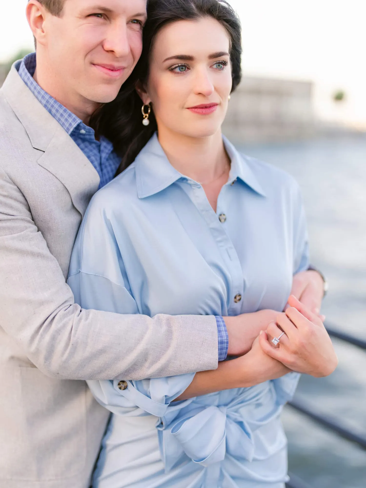 Charleston Battery and Rainbow Row Luxury Engagement Session Photos