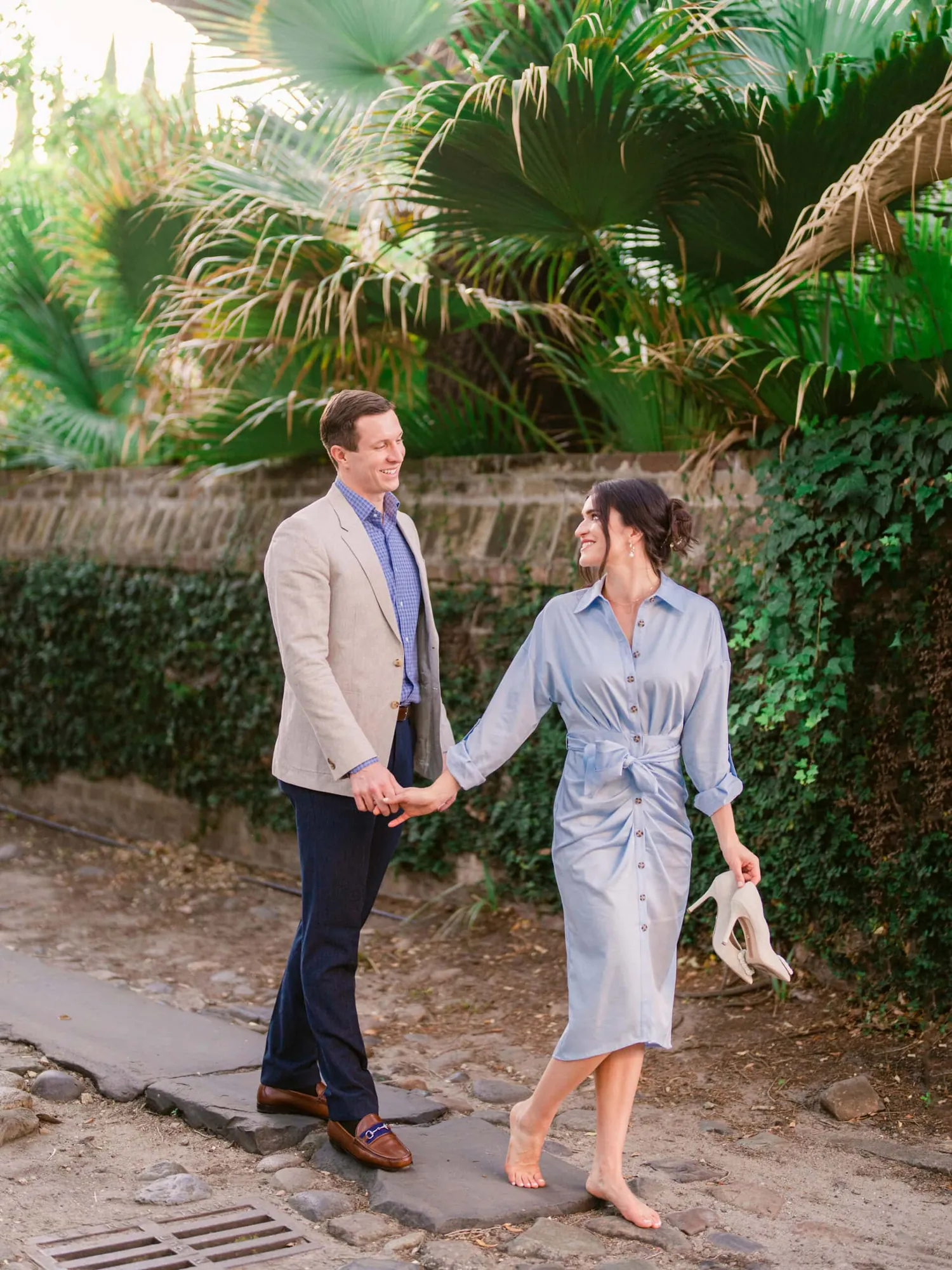 Charleston Battery and Rainbow Row Luxury Engagement Session Photos