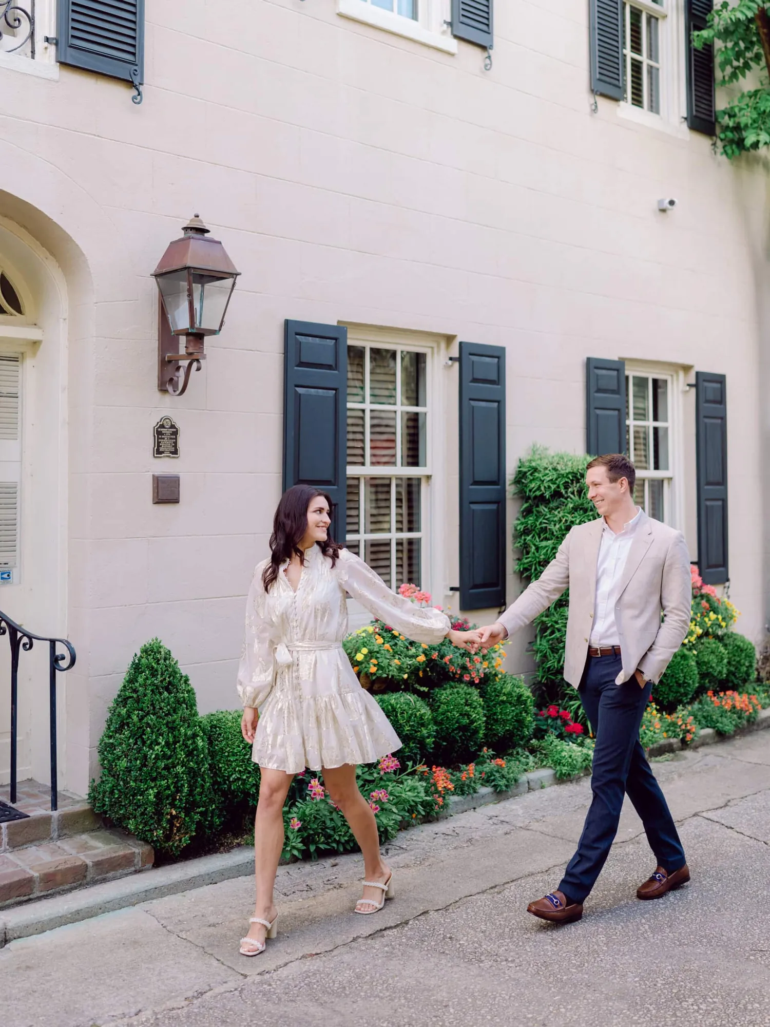 Charleston Battery and Rainbow Row Luxury Engagement Session Photos